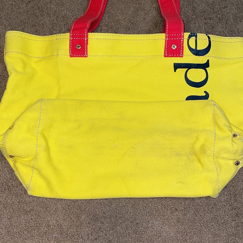 Kate Spade Yellow and Red Tote Bag with Classic Shape - Picture 9 of 11